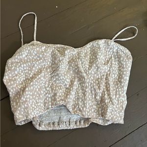 brown crop with white spots